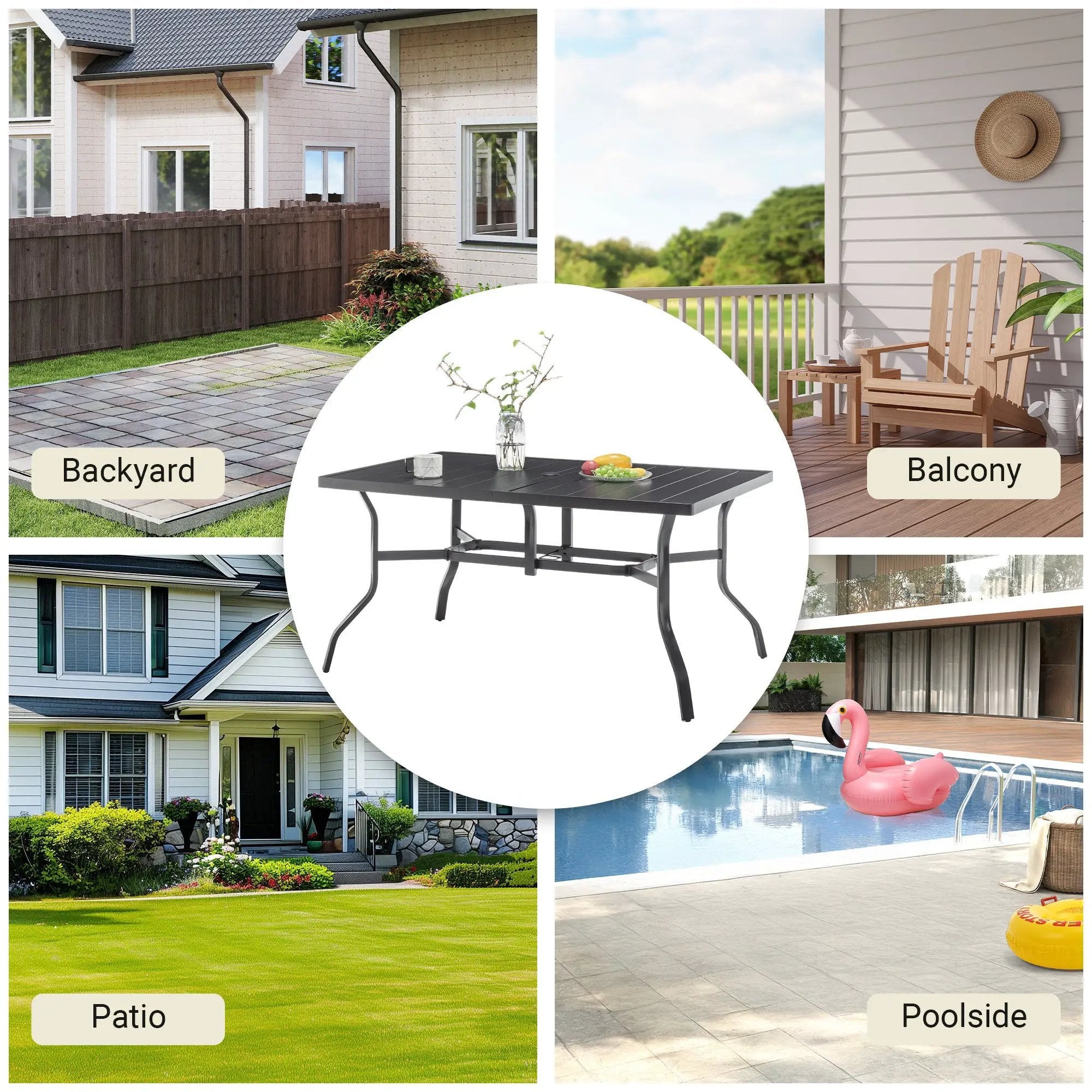 Outdoor Dining Table for 6 by HouseOfZazla