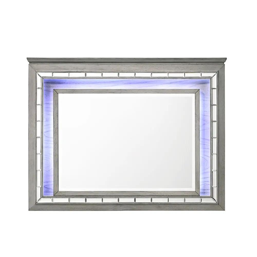 Antares - Mirror With LED - Light Gray by HouseOfZazla