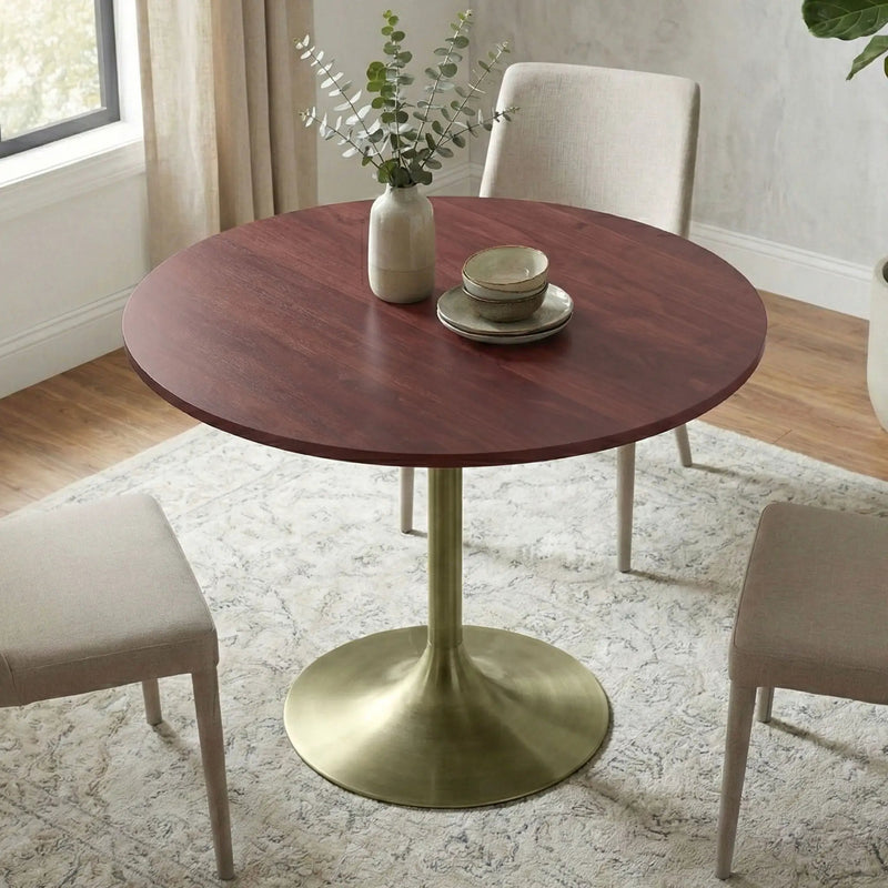 Radford - Round Dining Table - Walnut by HouseOfZazla