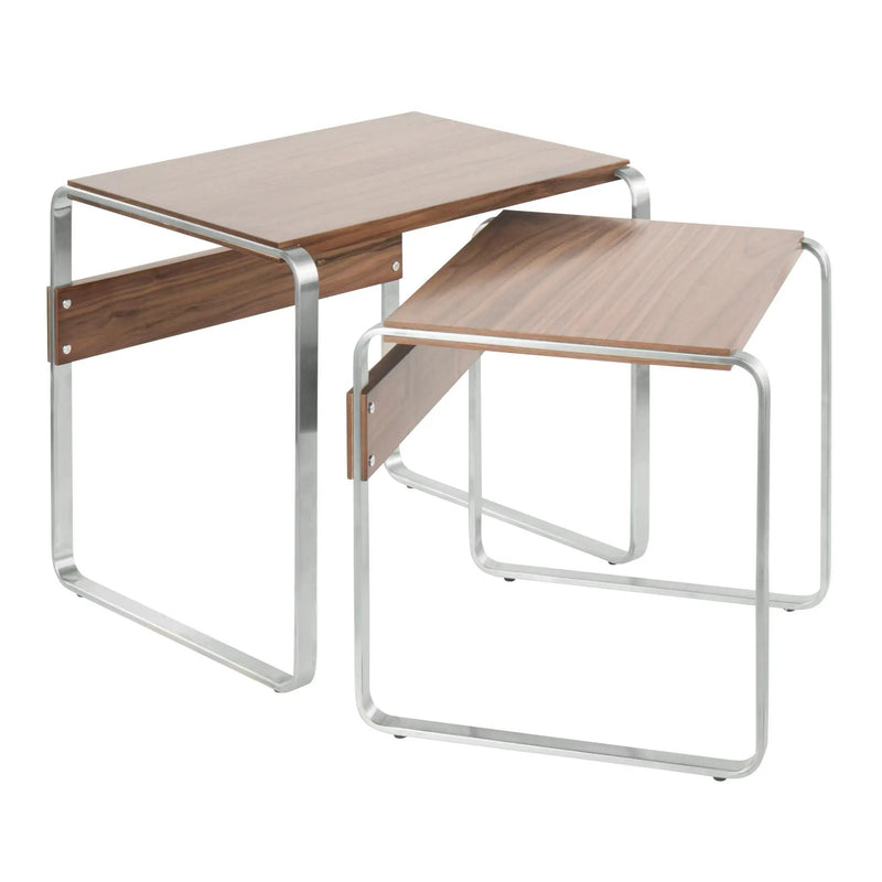 Tea Side Mid-Century Modern Nesting Tables - Walnut by HouseOfZazla