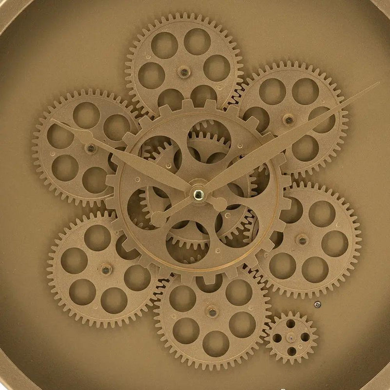 Round Moving Gear Roman Numeral Clock - Multicolor by HouseOfZazla