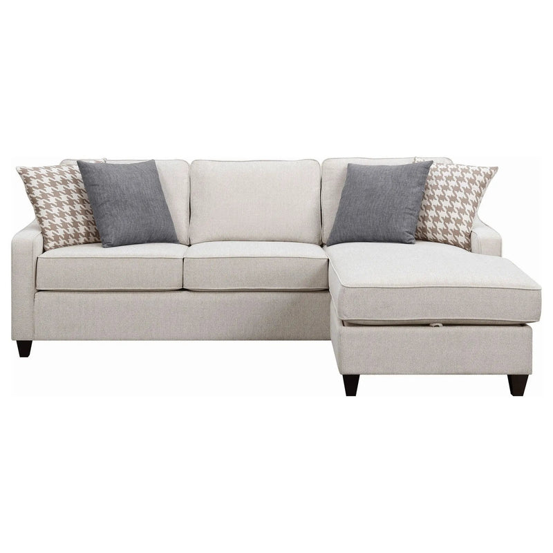 Isla - L-Shaped Sectional Sofa With Pillows - Beige by HouseOfZazla