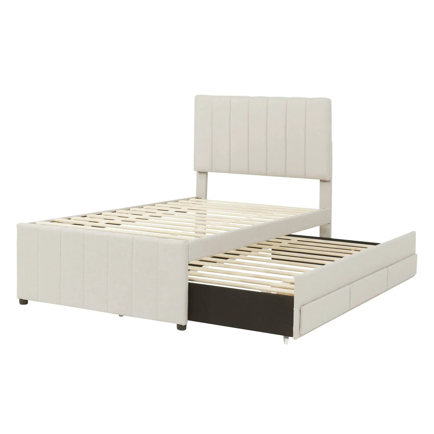 Upholstered Design Platform Bed With Trundle by HouseOfZazla