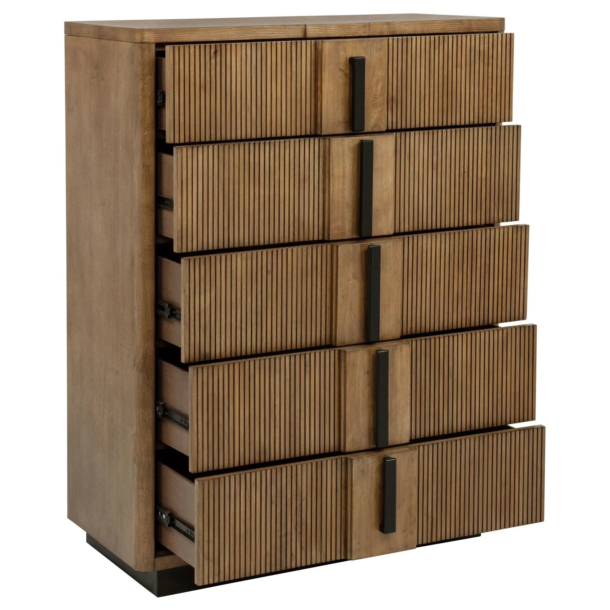 Moraga - 5 Drawer Chest Of Drawers - Ash Brown by HouseOfZazla