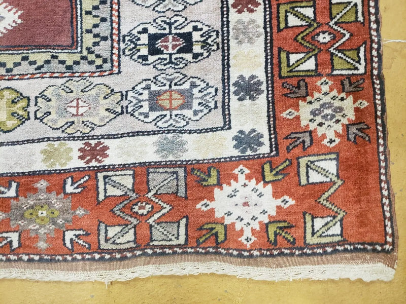 4x8 Turkish Rug - Turkish Oriental Carpet - Tribal Rug - Talesh Rug - Hand Knotted Wool Area Rug 4' 4" x 7' 6" Bedroom Rug Vintage by Jewel Rugs