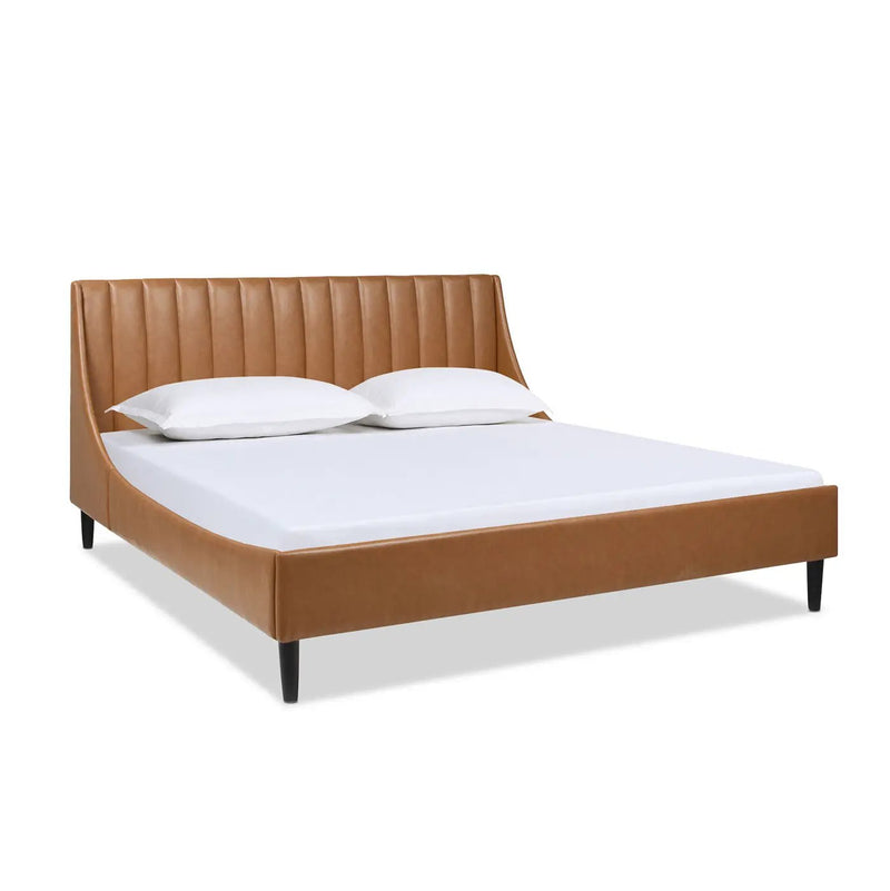 Aspen - Vertical Tufted Modern Headboard Platform Bed Set by HouseOfZazla