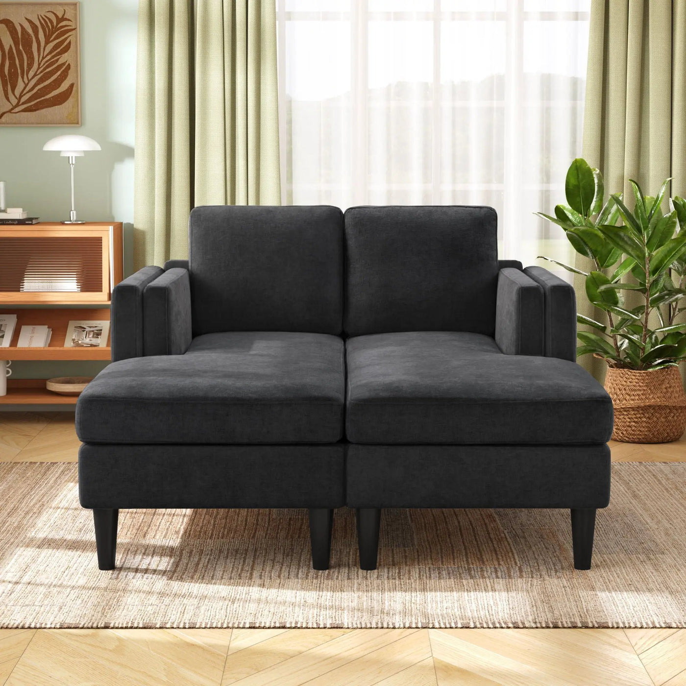 Chaise Lounge Sofa Bed With Dual Layer Armrests For Living Room by Unique Piece Furniture