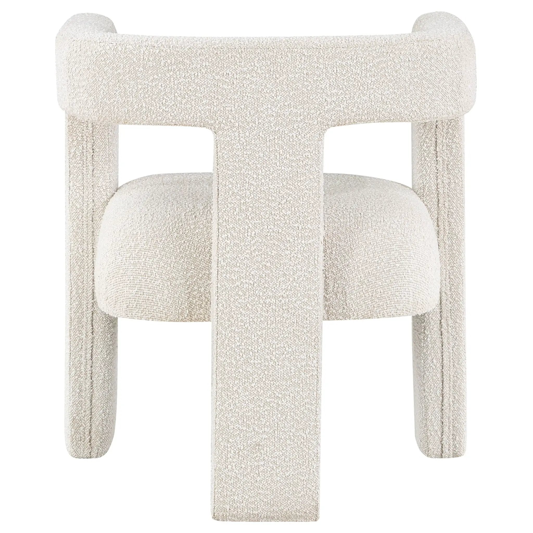 Petra Boucle Upholstered Accent Side Chair White by Unique Piece Furniture
