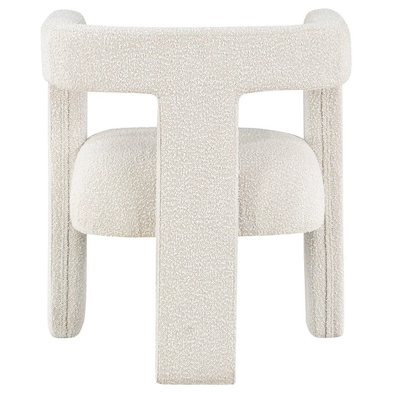 Petra Boucle Upholstered Accent Side Chair White by Unique Piece Furniture