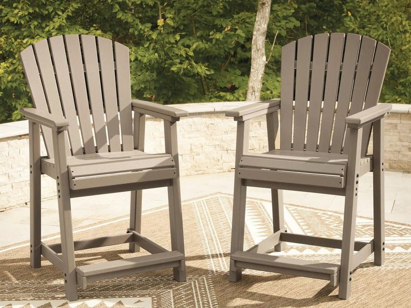 Seacliff Beach - Barstool (Set of 2) - Medium Brown by Unique Piece Furniture
