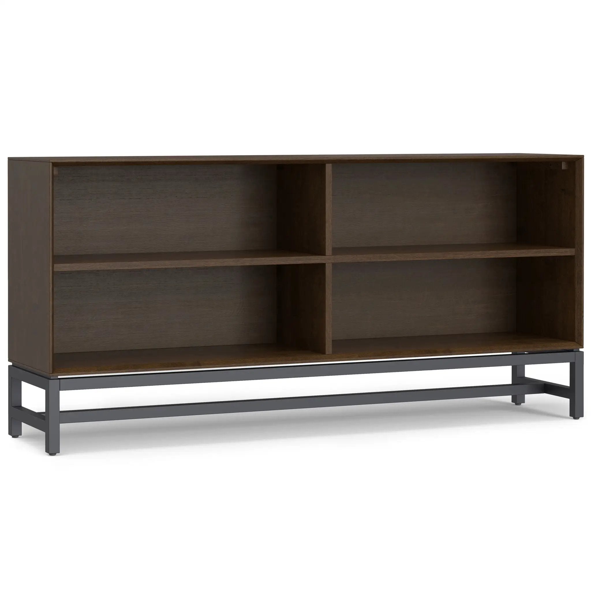 Banting - Low Wide Bookcase - Walnut Brown by HouseOfZazla