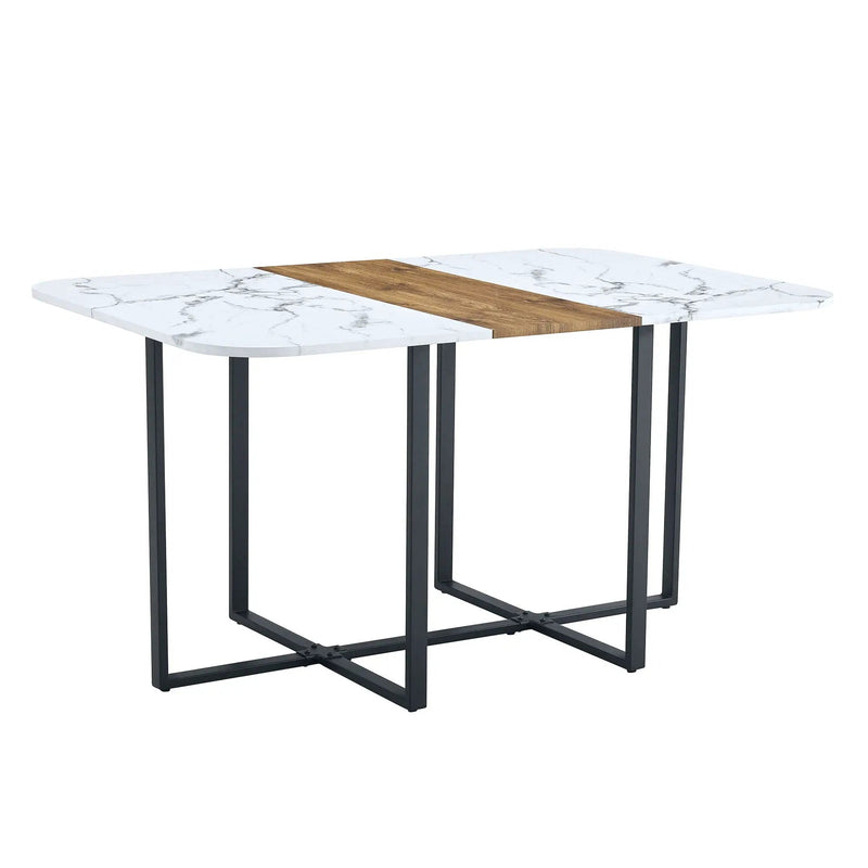 2 Tone Dining Table For Modern Minimalist And Industrial Styles by Unique Piece Furniture