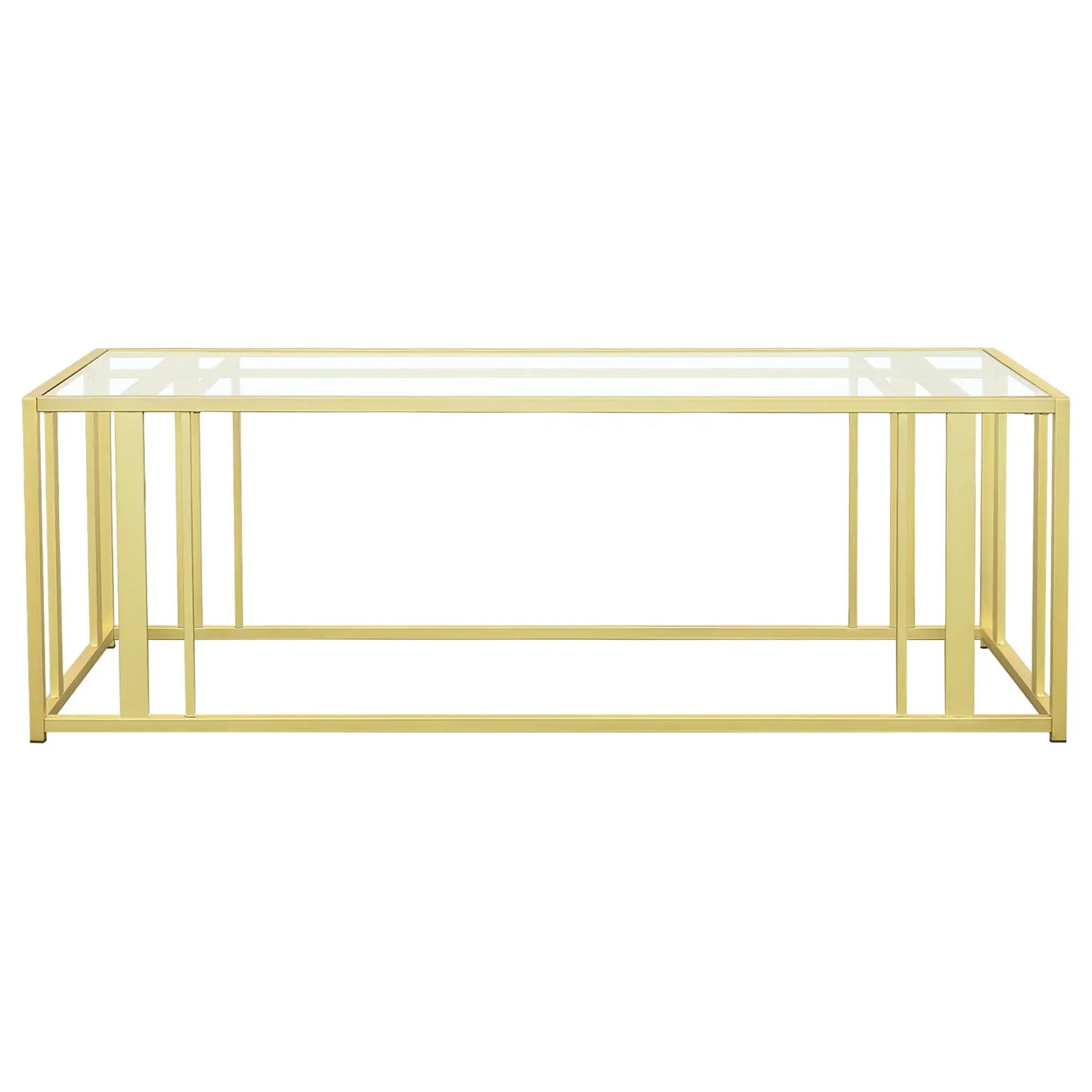 Adri 2-piece Coffee and End Table Set Matte Brass by Unique Piece Furniture