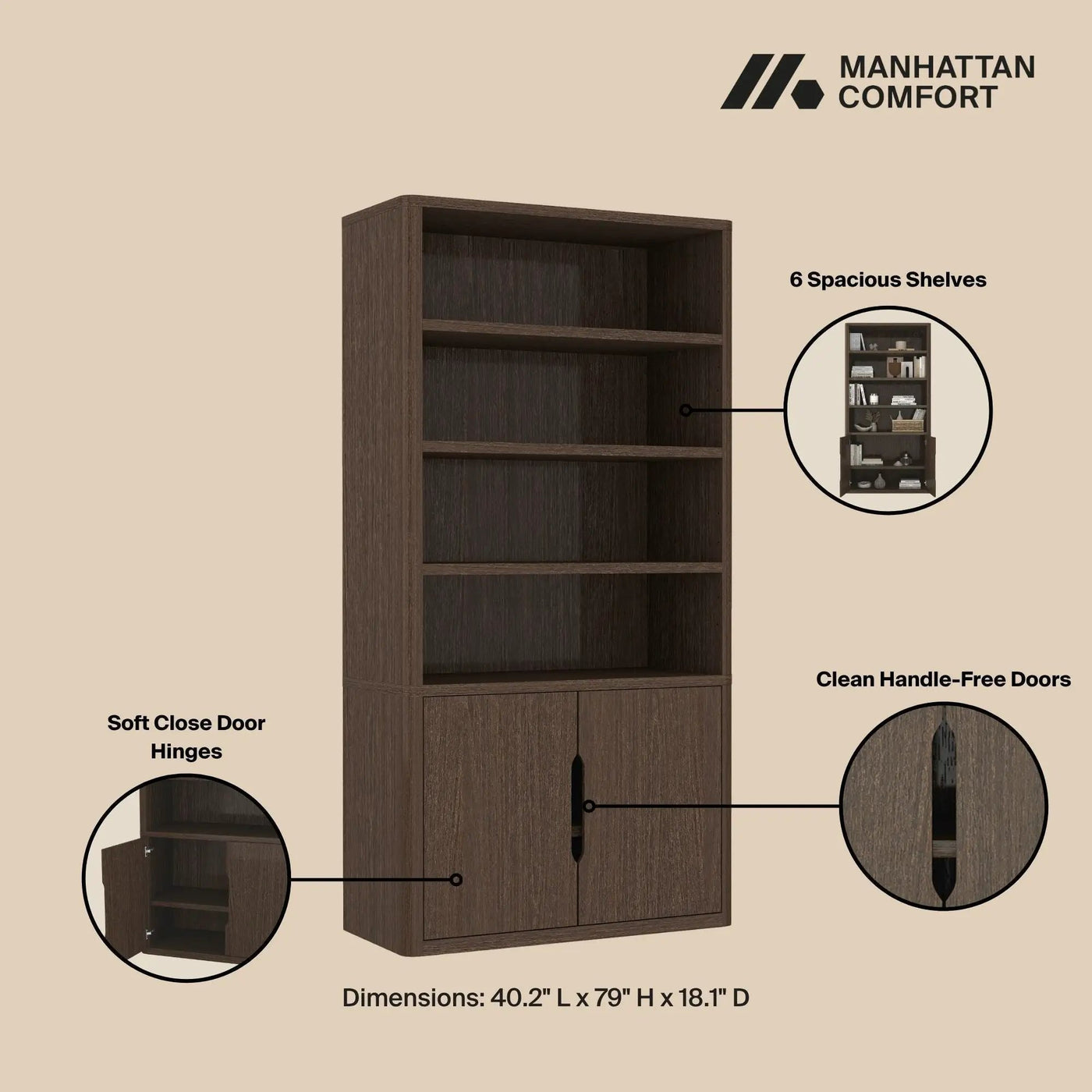Rivington - Modern Bookcase Cabinet by HouseOfZazla