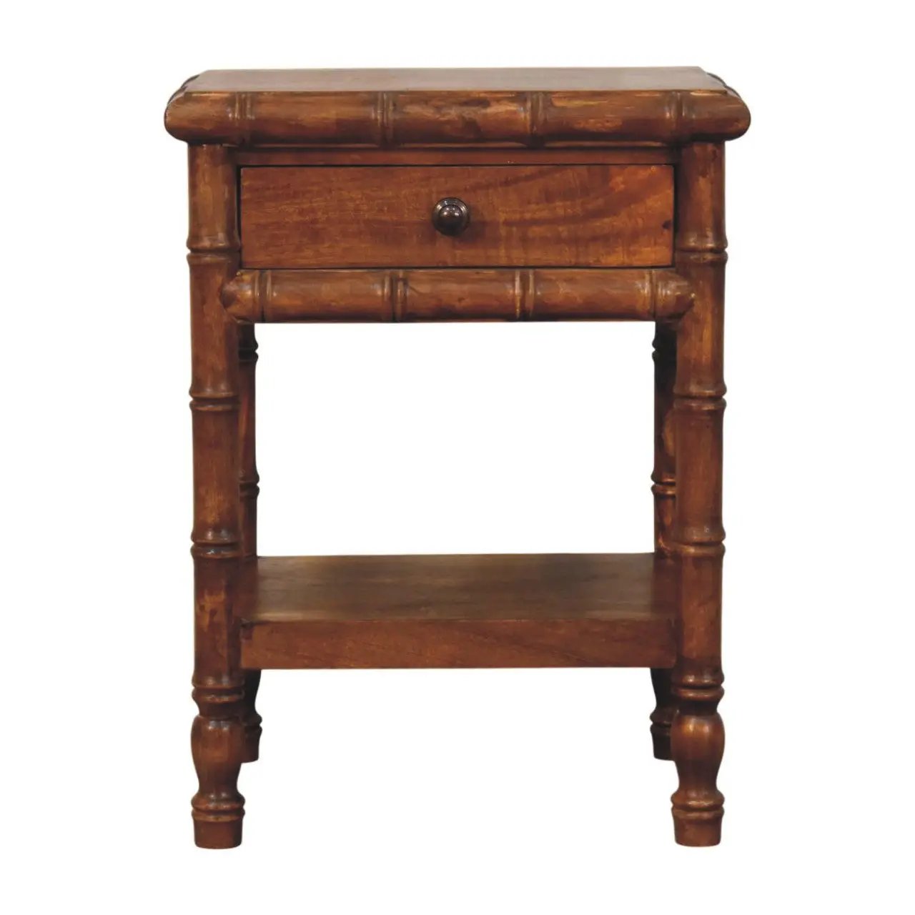 Solid Wood Bamboo Heritage Bedside Table by HouseOfZazla