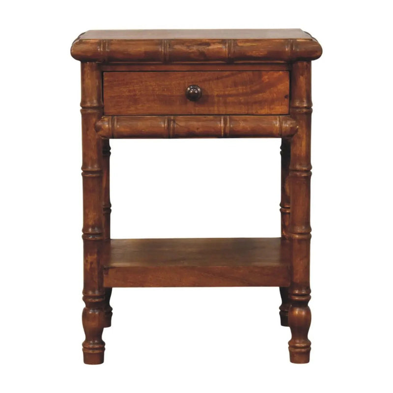 Solid Wood Bamboo Heritage Bedside Table by HouseOfZazla