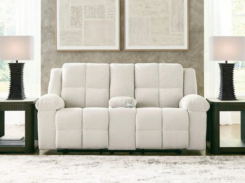 Orlen - Double Reclining Loveseat With Console - Winter by Unique Piece Furniture
