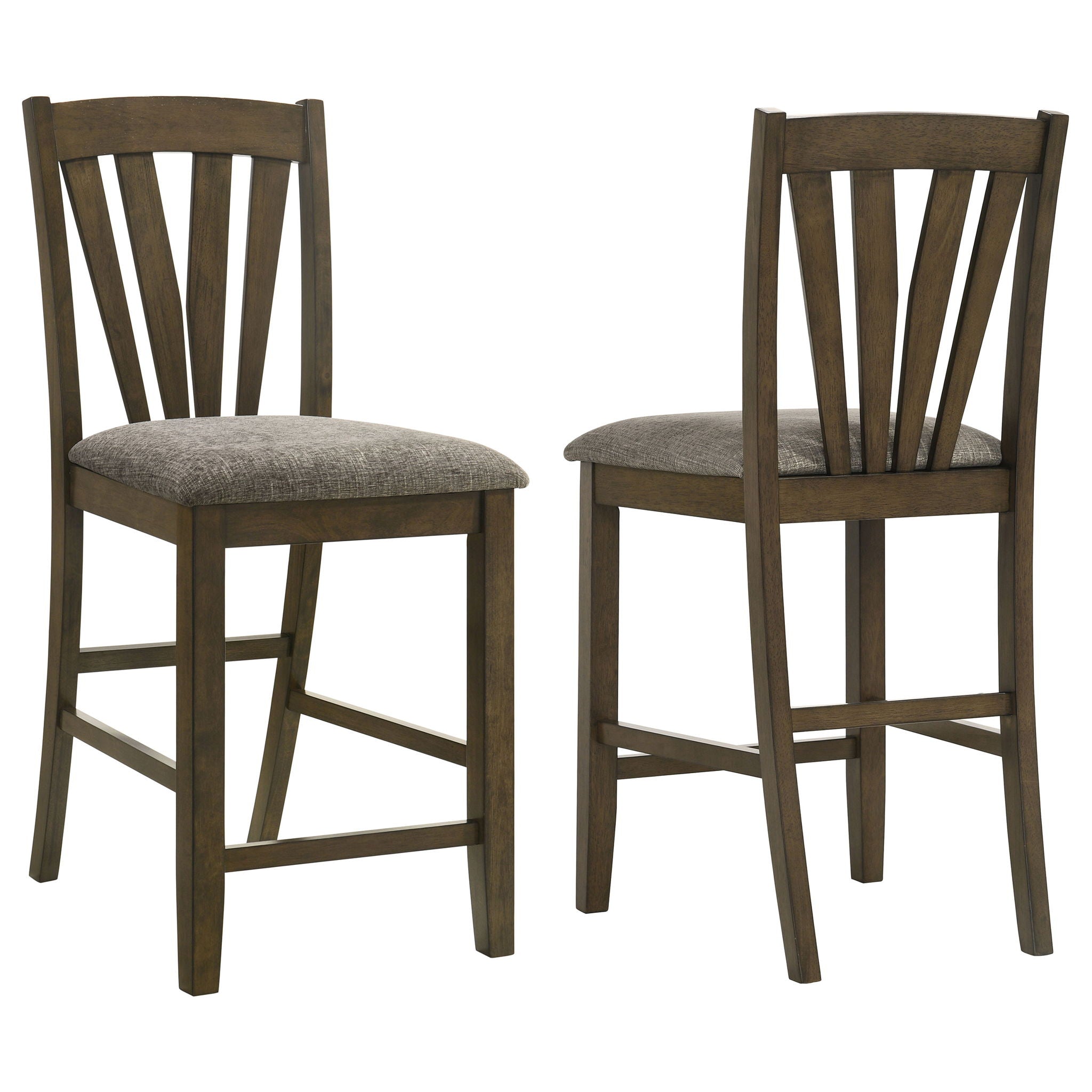Maxine - Upholstered Counter Height Dining Side Chair (Set of 2) - Brown by HouseOfZazla