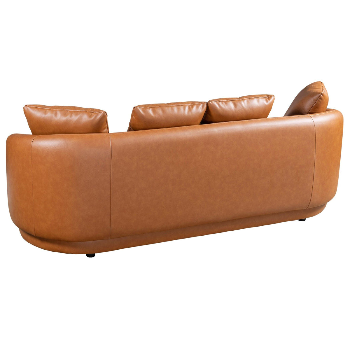 Modern French Boucle Sofa with Fixed Cushions - Dark Green or Light Brown, photo 5 of 15