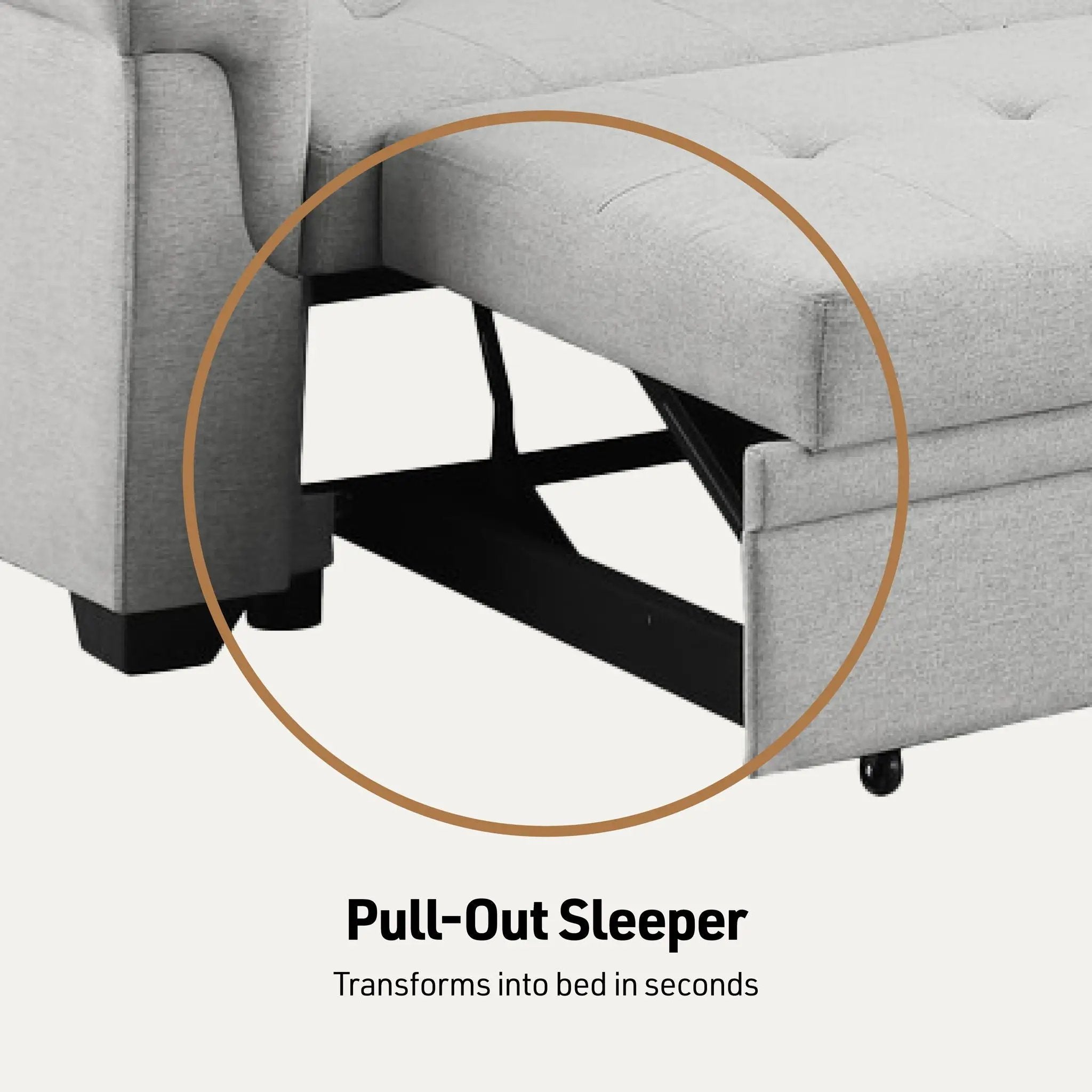Lucca - Reversible Sleeper Sectional Sofa With Storage Chaise by Unique Piece Furniture