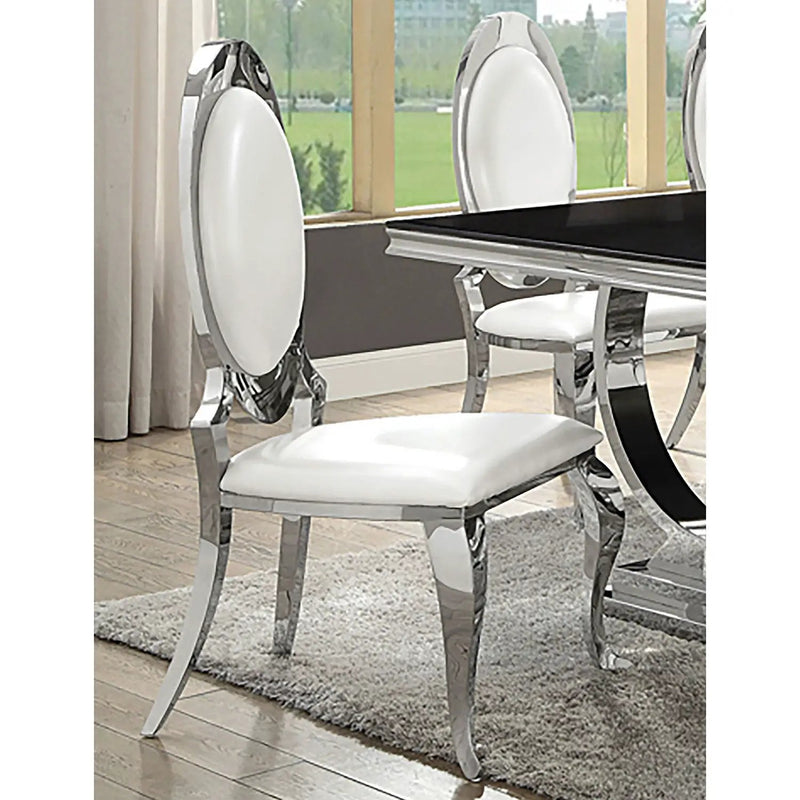 Chester - Upholstered Dining Side Chair (Set of 2) - Creamy White by HouseOfZazla