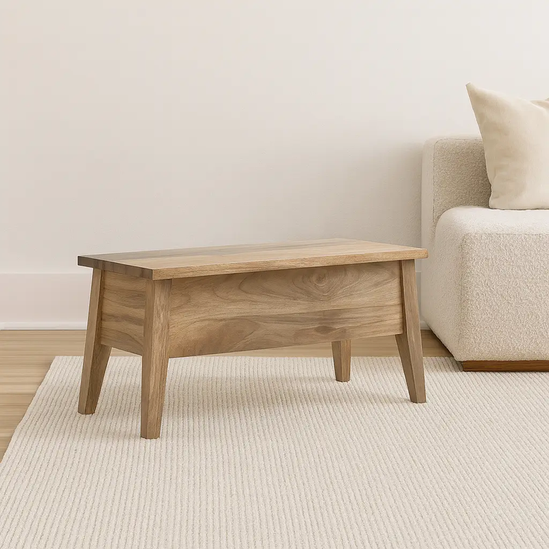 Solid Wood Lid Up Storage Bench by HouseOfZazla
