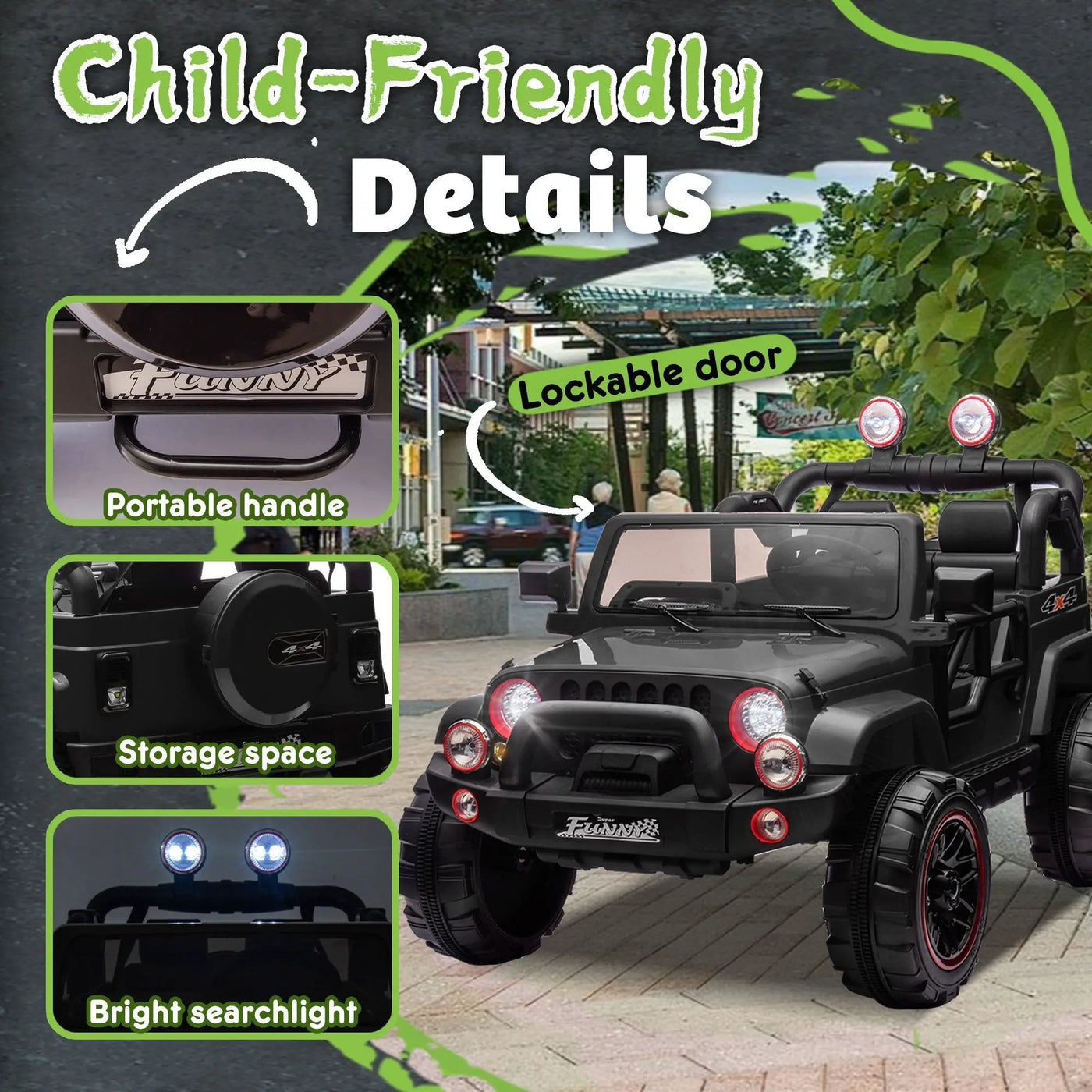 24V Kids Ride-On Electric Car with Parental Control by HouseOfZazla
