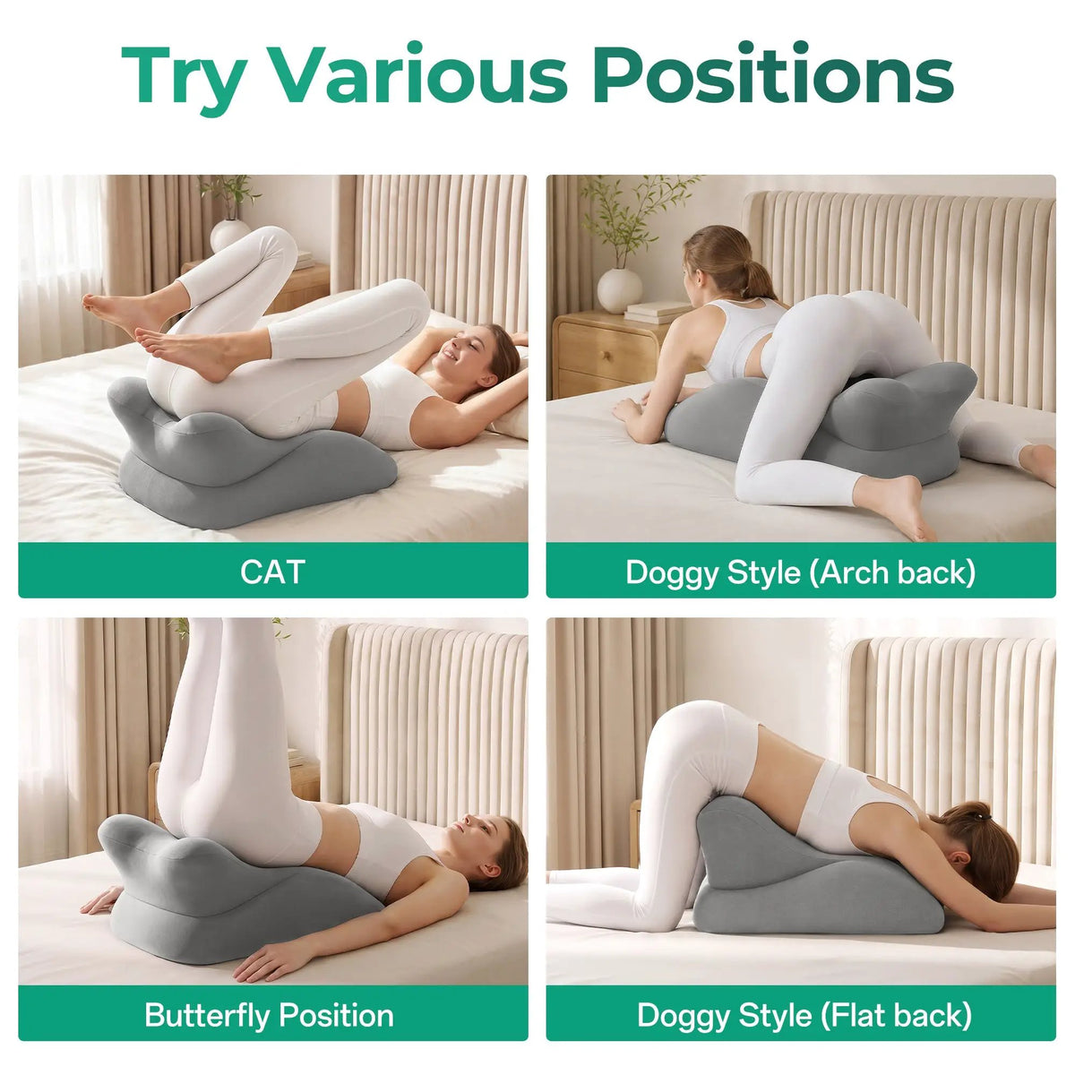 27° Ergonomic Memory Foam Support Pillow for Couples by HouseOfZazla