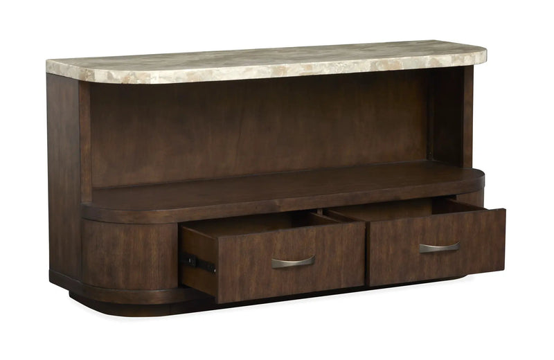 McPherson - Demilune Sofa Table - Burnt Umber by Unique Piece Furniture
