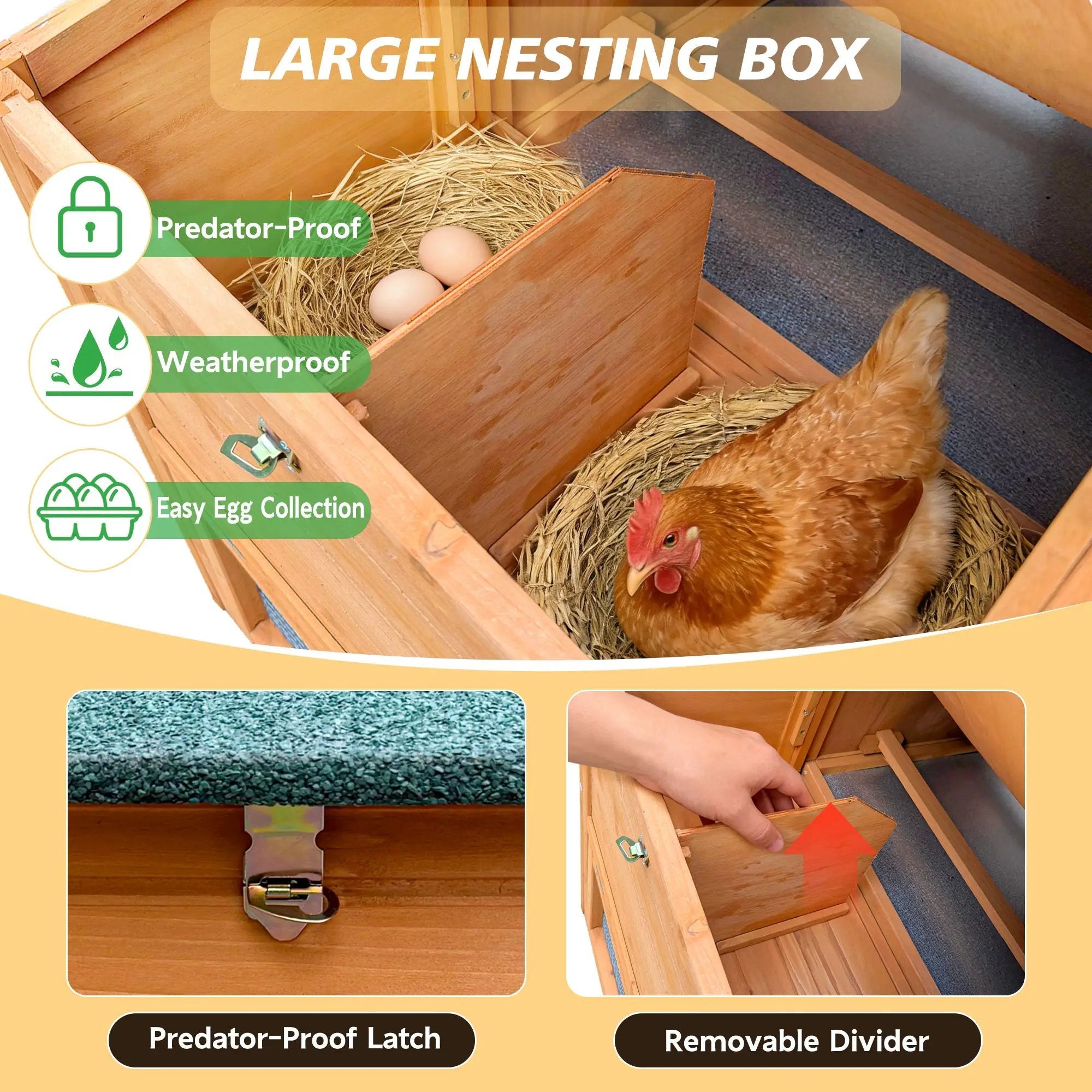 80" Chicken Coop with Nest Box by HouseOfZazla
