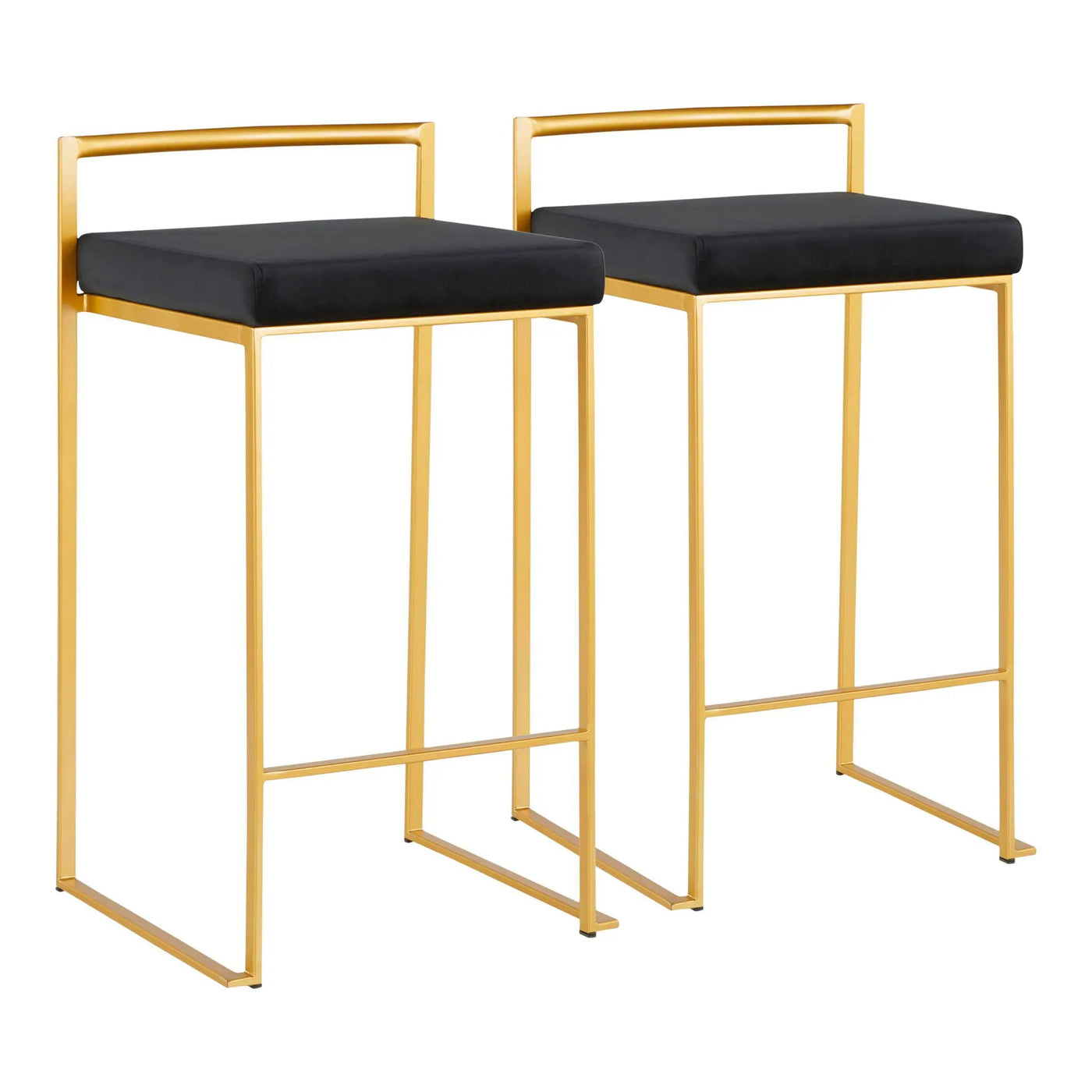 Fuji - Contemporary / Glam Design Counter Stool (Set of 2) by HouseOfZazla
