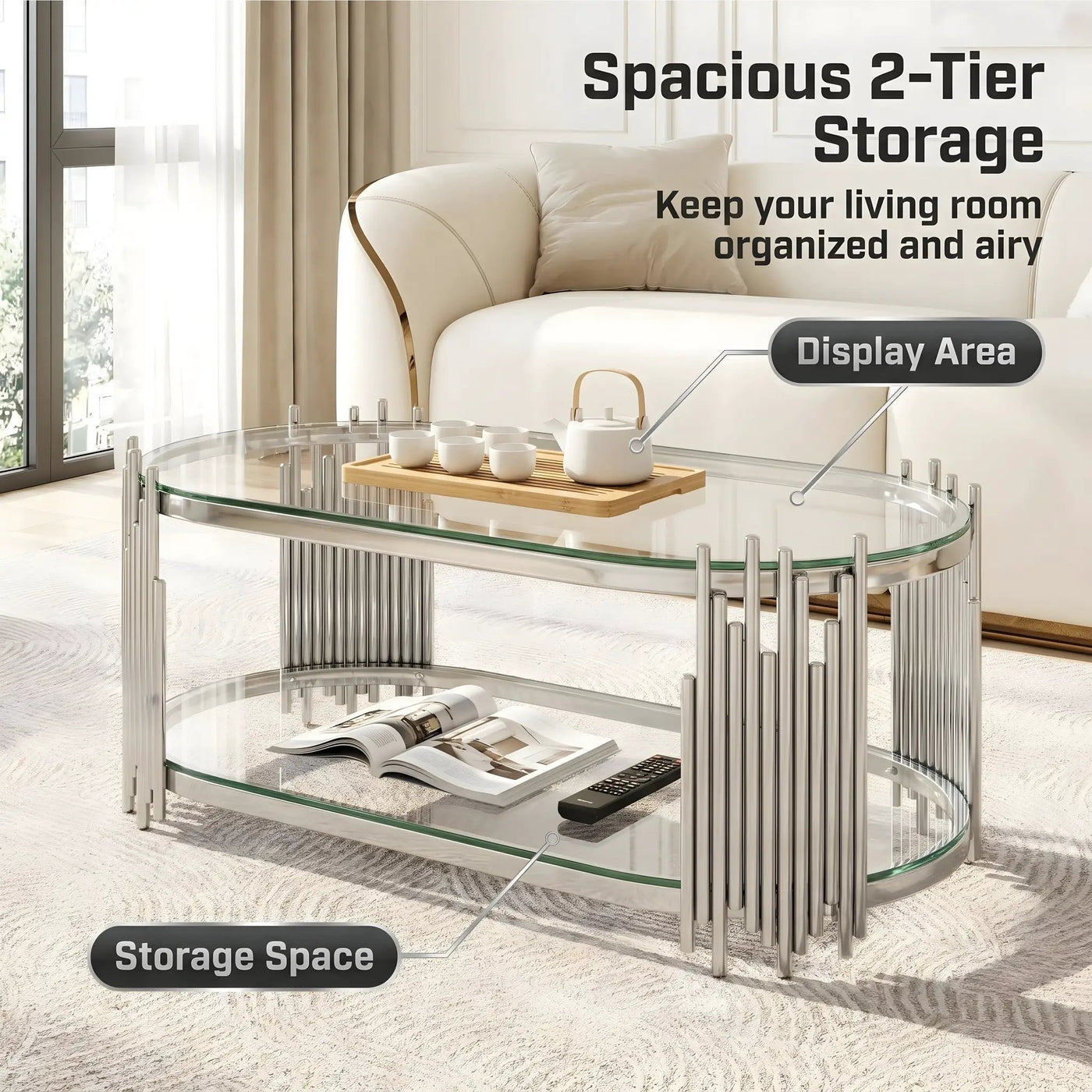 Modern Luxury Coffee Table and Side Table Set by HouseOfZazla