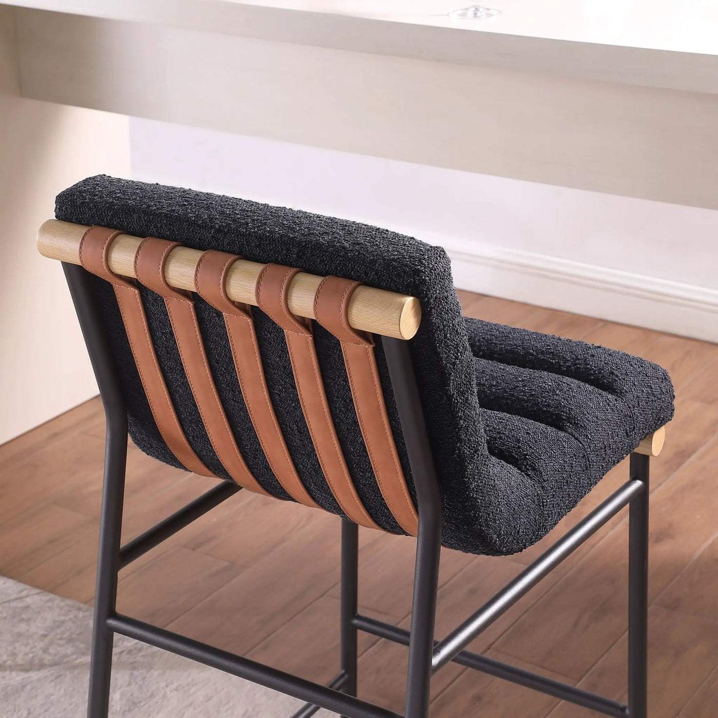 Lahni - 17" Boucle Fabric Counter Height Chair by HouseOfZazla