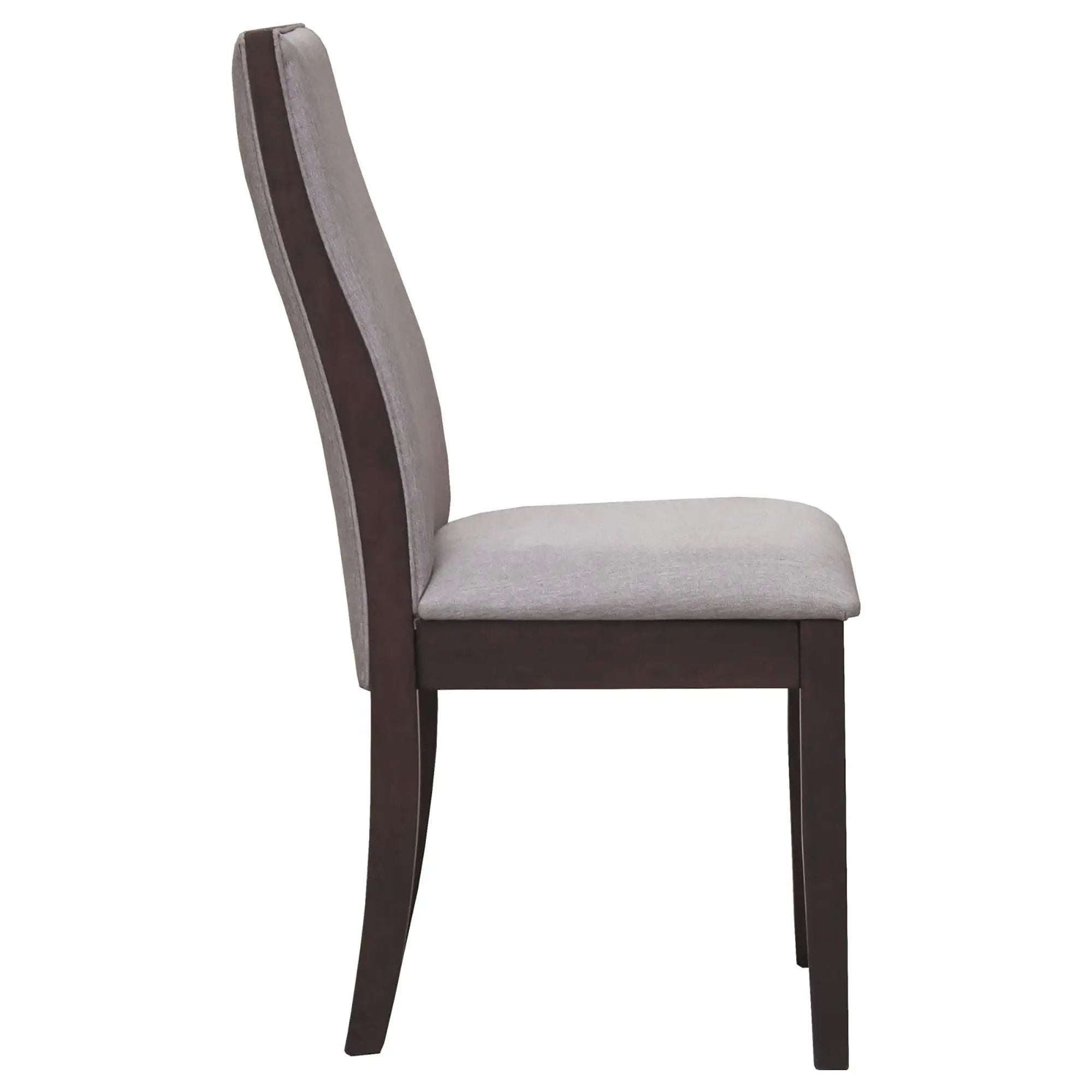 Upholstered Dining Chair (Set of 2) - Taupe / Brown by HouseOfZazla