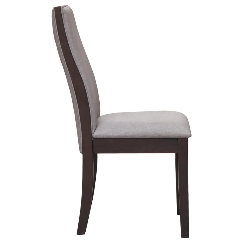 Upholstered Dining Chair (Set of 2) - Taupe / Brown by HouseOfZazla