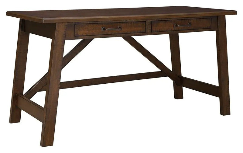 Baldridge - Home Office Large Leg Desk - Rustic Brown by Unique Piece Furniture