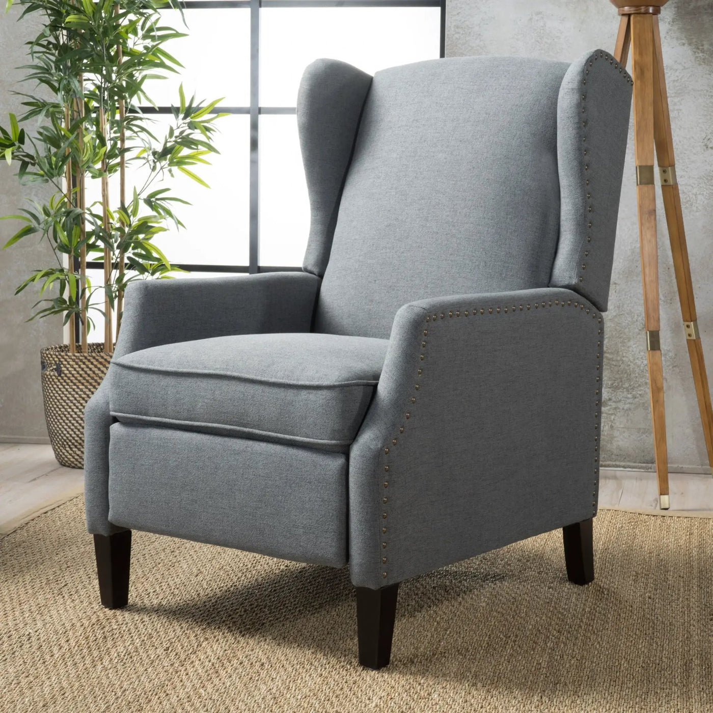 Westeros Wing Back Fabric Upholstered Recliner by Unique Piece Furniture