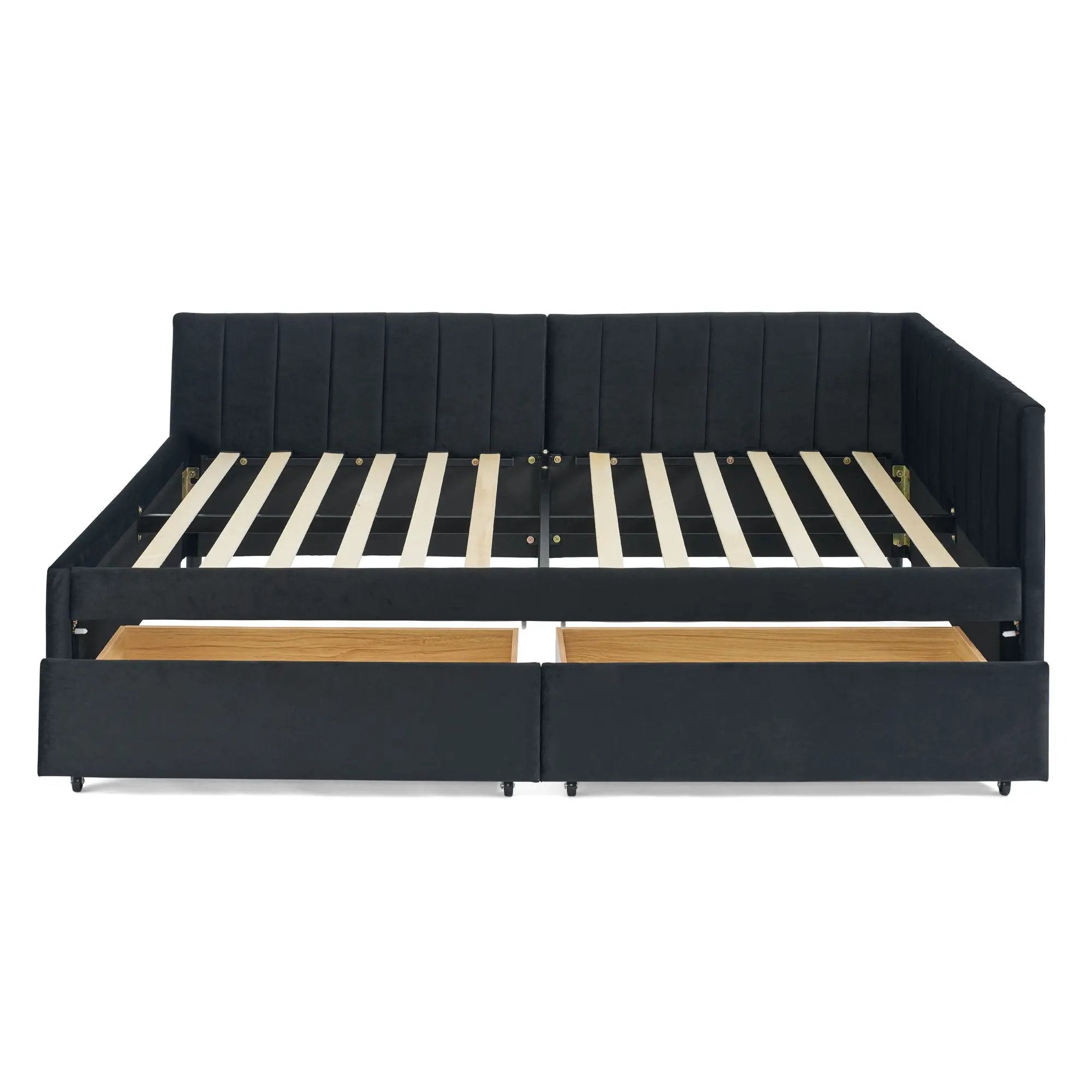 Upholstered Tufted Daybed Frame With Storage Drawers by Unique Piece Furniture