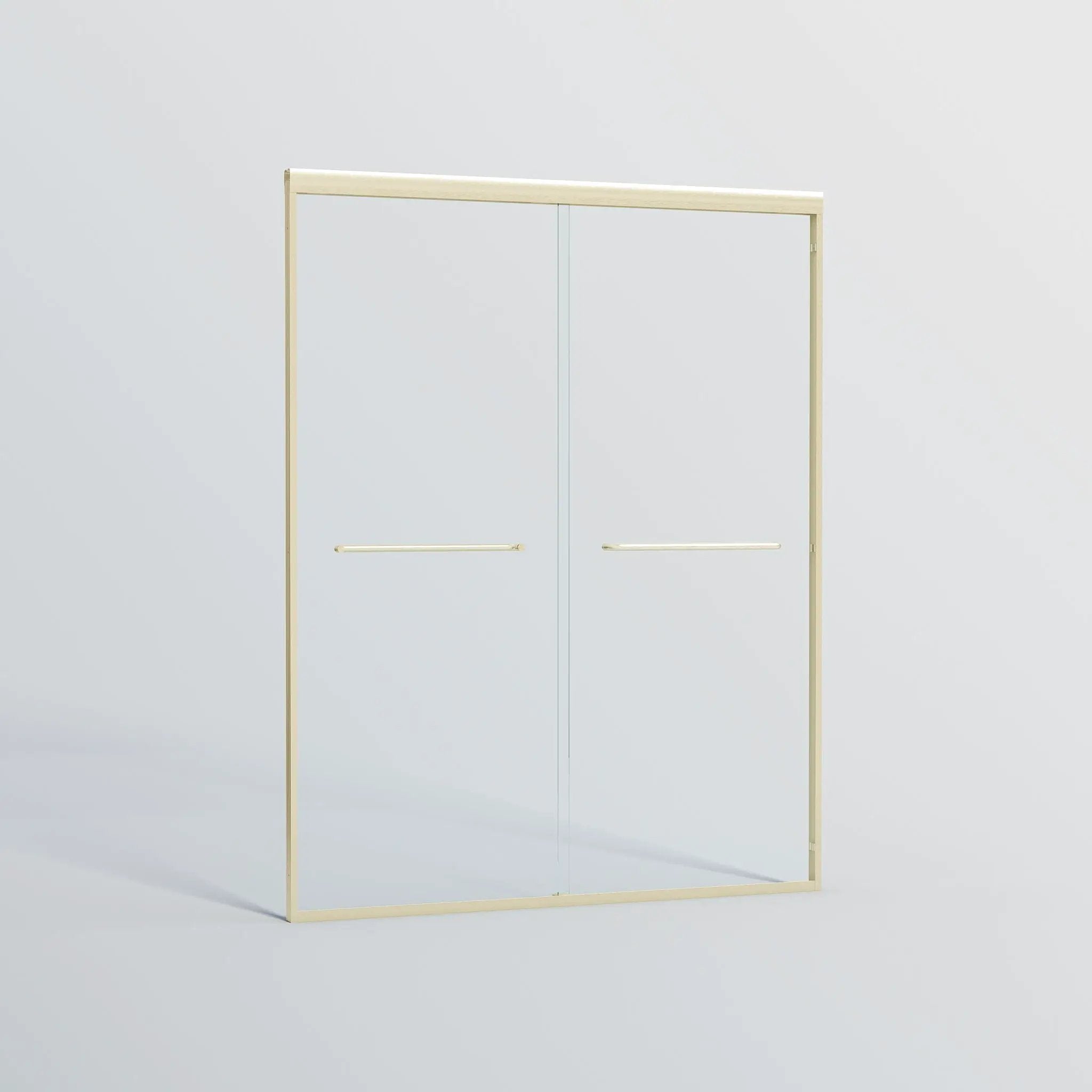 Double Sliding Shower Door, Semi-Frameless Bypass Bathroom Sliding Door With 1/4" (6 Mm) Tempered Glass For Walk-In Shower by HouseOfZazla