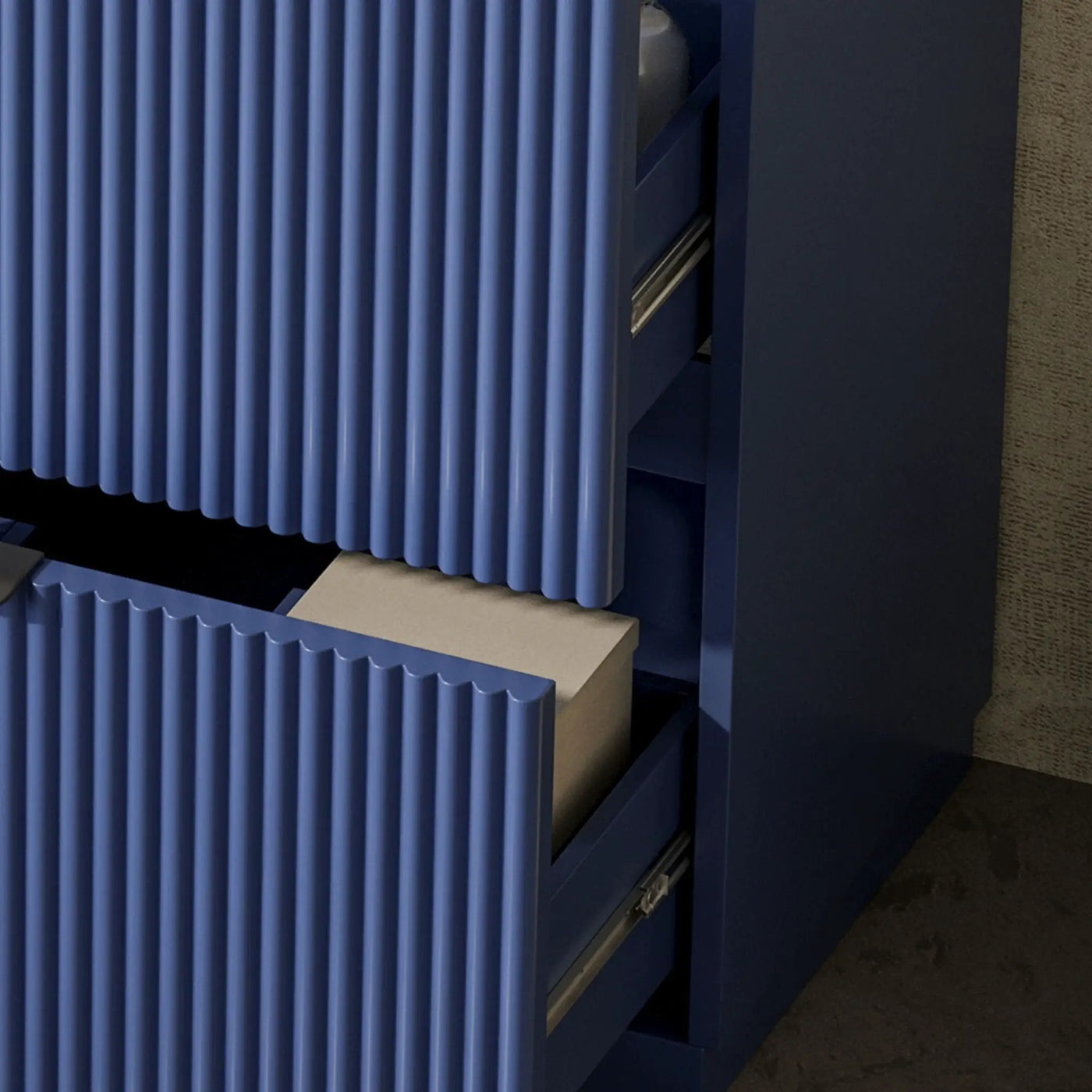 Fluted Bathroom Vanity With Ceramic Sink, Freestanding Cabinet by HouseOfZazla