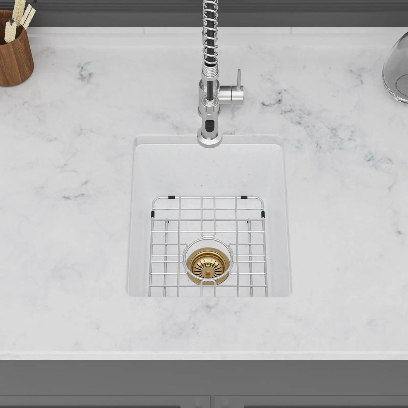 Quartz Composite Undermount Single Bowl Kitchen Sink by HouseOfZazla
