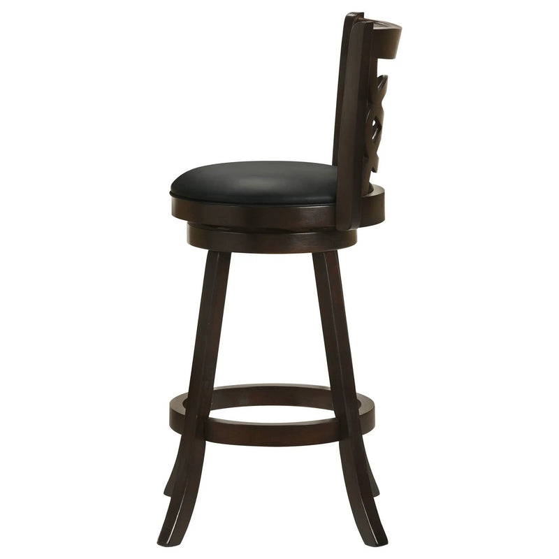 Calecita Wood Swivel Bar Chair Cappuccino (Set of 2) by Unique Piece Furniture
