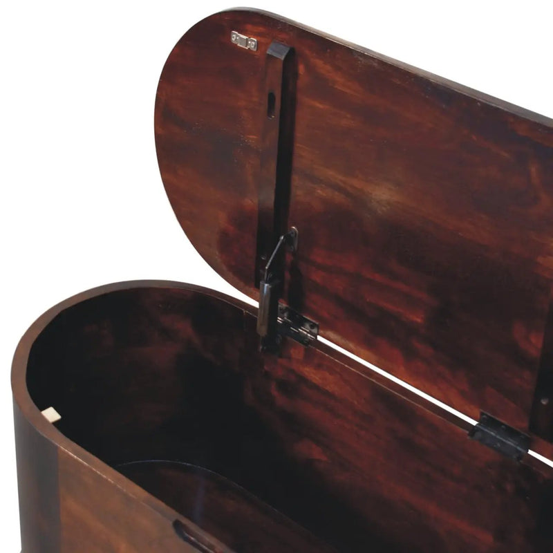 Solid Wood Light Rounded Lid-up Blanket Box by HouseOfZazla