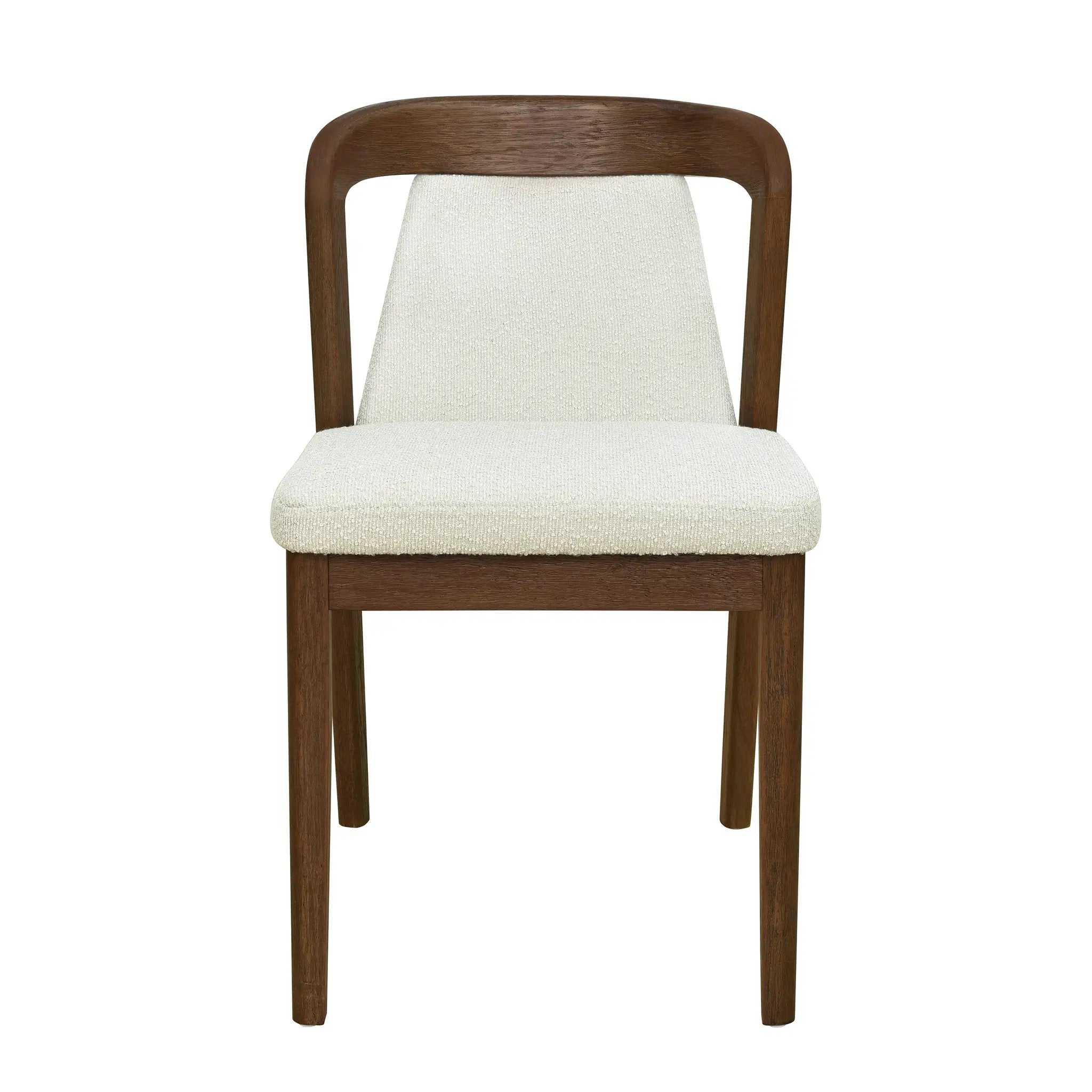 Upholstered Backrest Armless Dining Chairs (Walnut+Camel) by HouseOfZazla