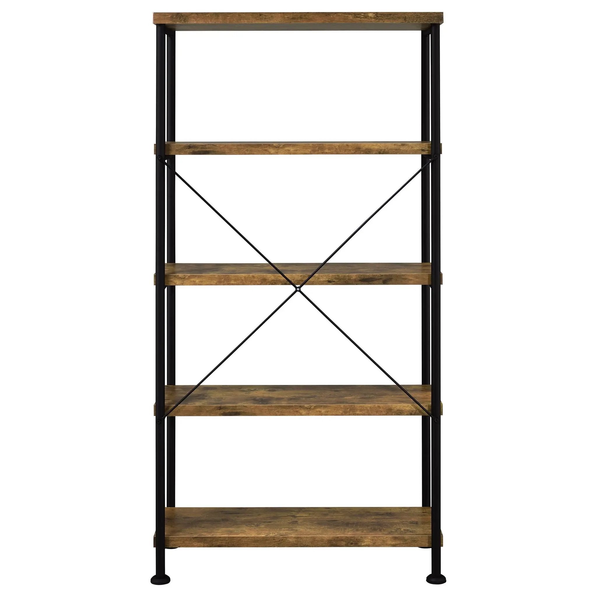 Analiese 63-inch 4-shelf Bookshelf Rustic Nutmeg by Unique Piece Furniture