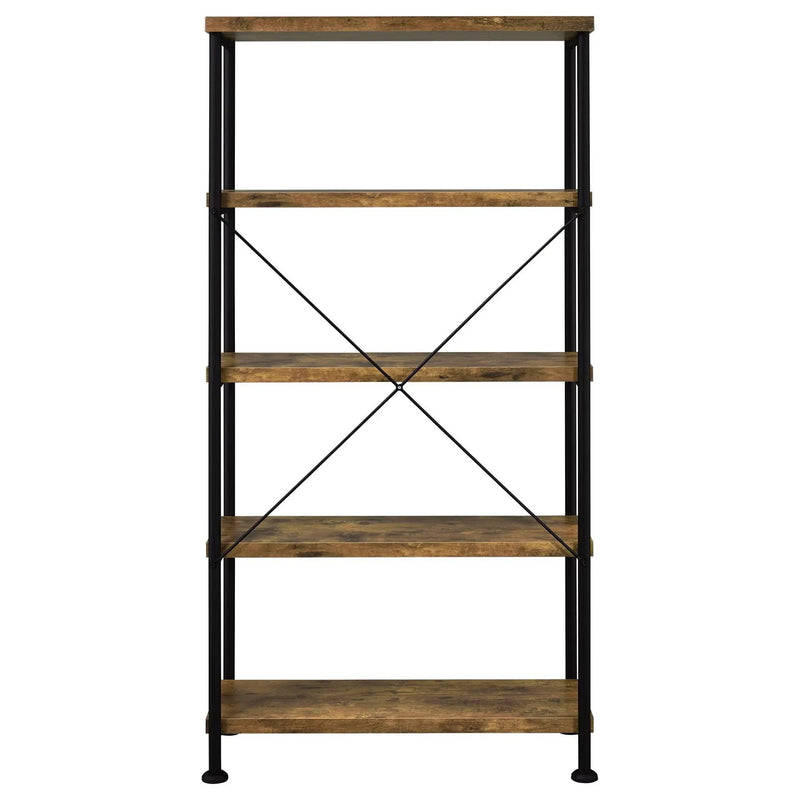 Analiese 63-inch 4-shelf Bookshelf Rustic Nutmeg by Unique Piece Furniture