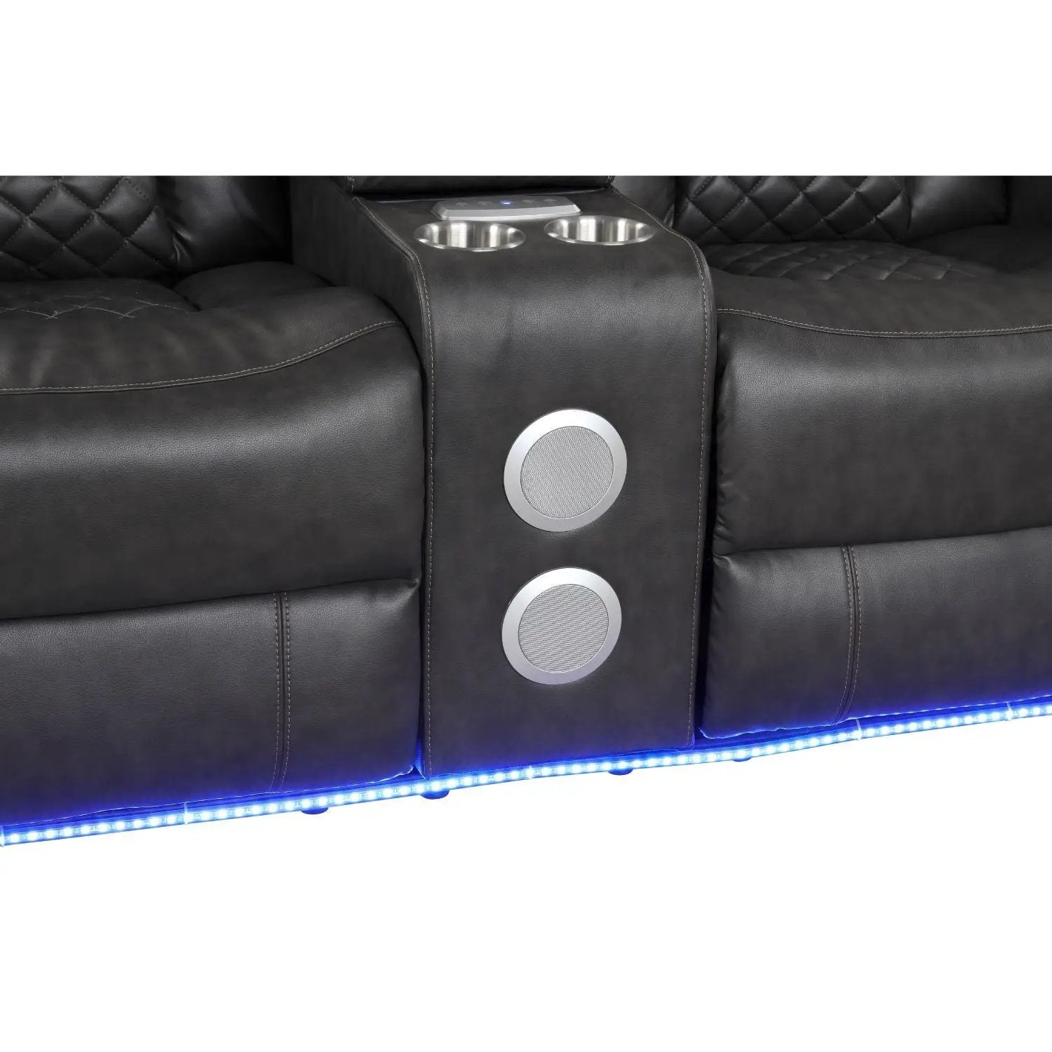 Benz - Power Reclining Loveseat With LED Lighting And Built In USB by HouseOfZazla
