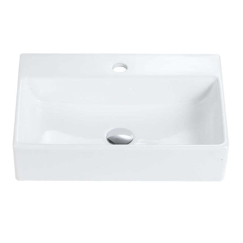 BB15-20Y-301 20"x14" Integrated Ceramic Bathroom Vanity Sink by HouseOfZazla