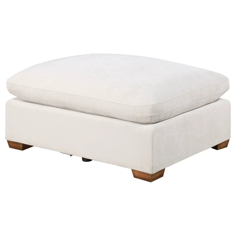 Lakeview Rectangular Upholstered Ottoman Ivory by Unique Piece Furniture