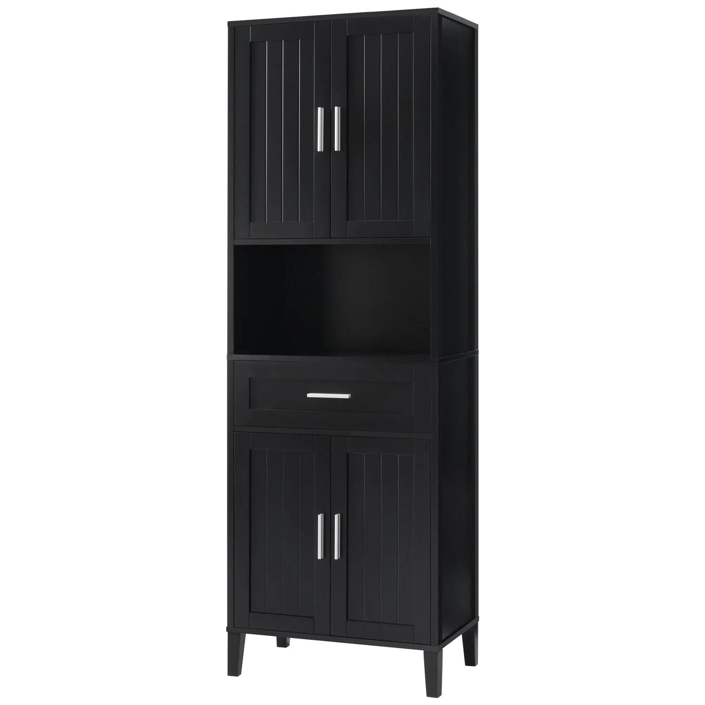 Freestanding Tall Bathroom Cabinet With Soft Close Doors And Adjustable Shelves by HouseOfZazla